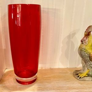 24% Lead Glass Chrystal Bohemian Czech Vase 10" Tall x 4" Dia. Teleflora Gift